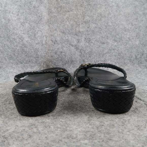 Cole Haan Shoes Womens 8 Sandals Fashion Leather Braided Strap Slip On Flip Flop - Picture 4 of 11